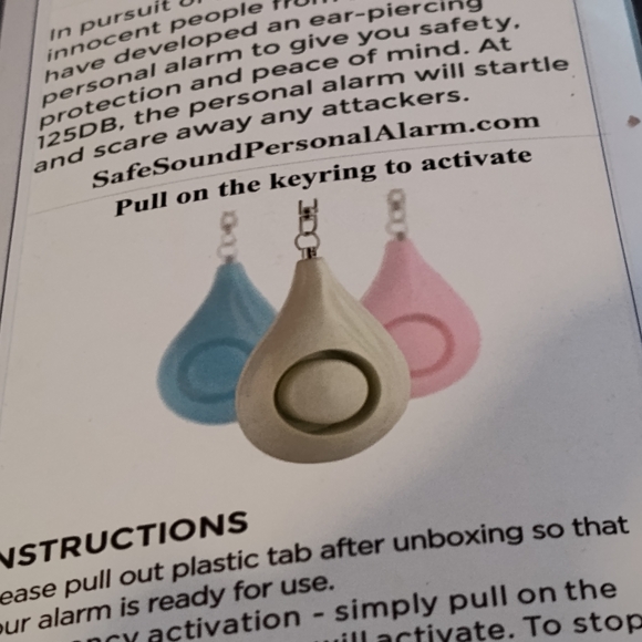 NWT! Safe Sound Personal Alarm - Picture 6 of 6